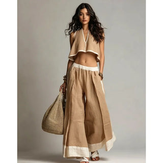 Nerina Weites Bein Zweiteiliges Outfit
