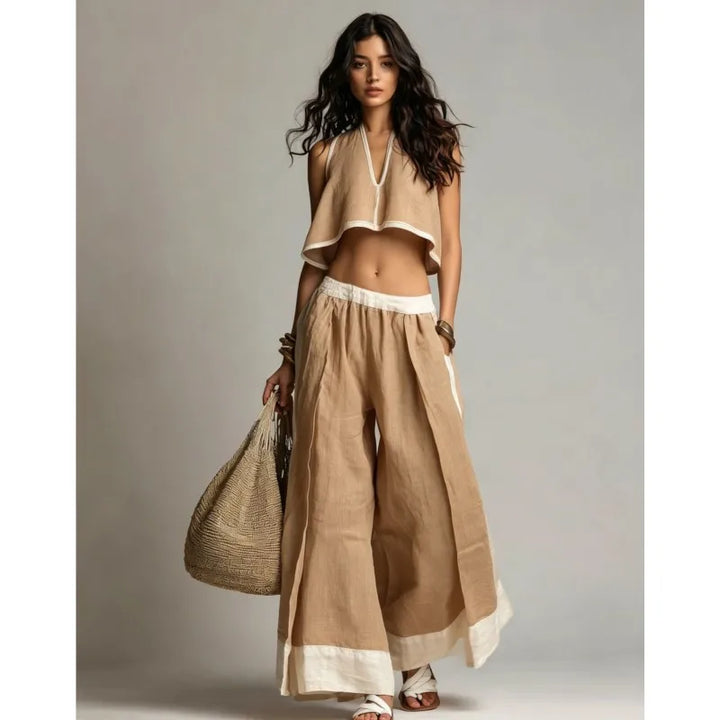 Nerina Weites Bein Zweiteiliges Outfit