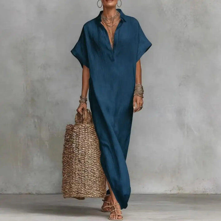 Maxikleid mit kurzen Ärmeln von Salone