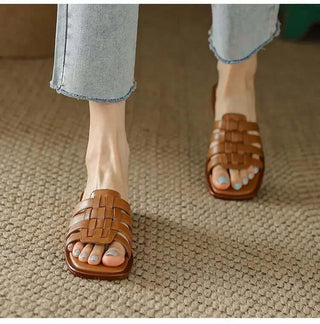 Rory Komfort Leder Flache Sandalen