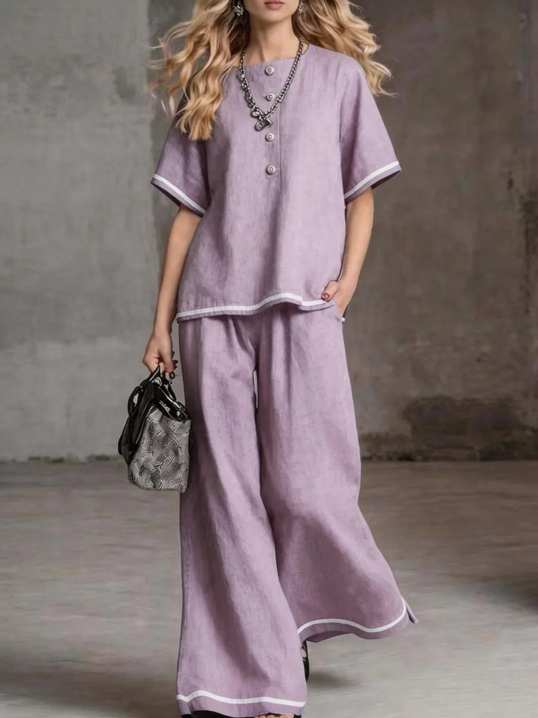 Zephyra Relaxed Wide-Leg Lounge Set
