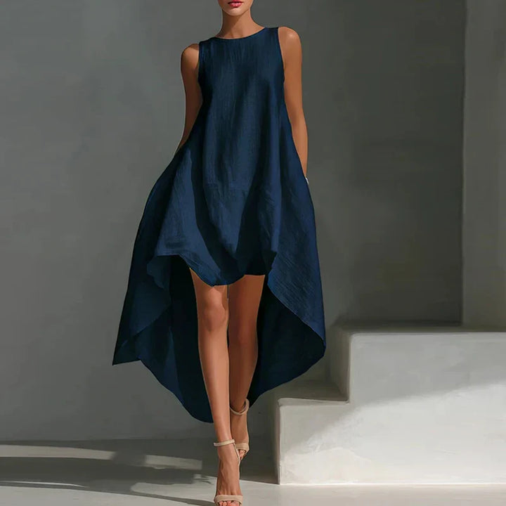 Riley High-Low Maxi Dress with Flowy Design