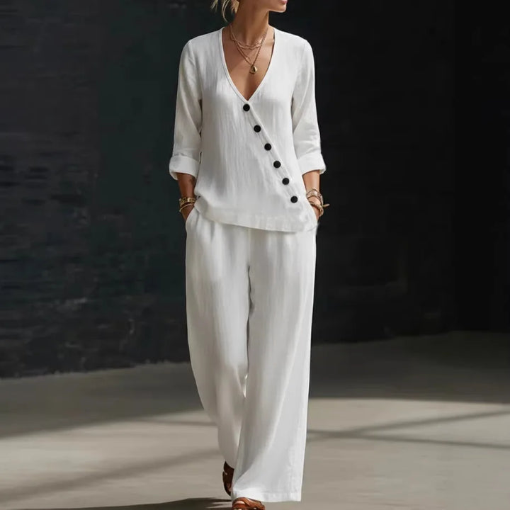 Amberline Relaxed Wide-Leg Pants Set