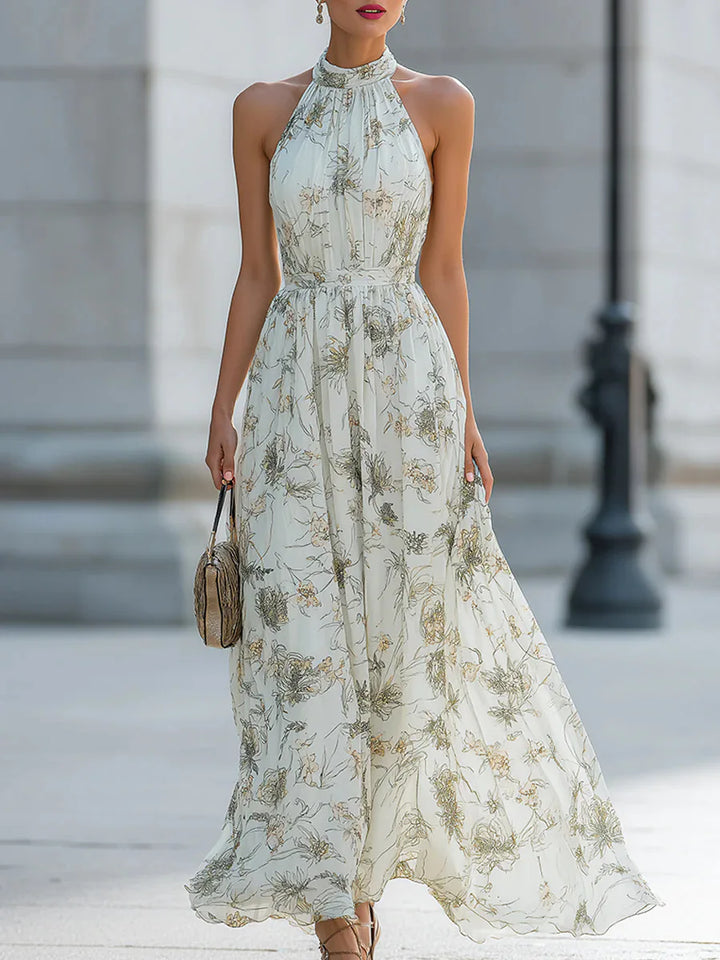 Fiona Elegantes Fließendes Maxikleid mit Trägern