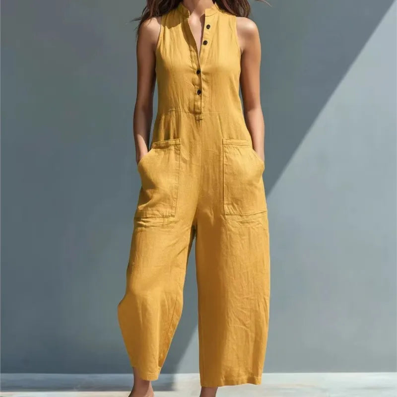 Malisa Linen Summer Jumpsuit
