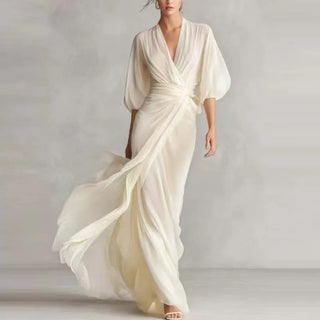 Vanessa V-Neck Chiffon Dress