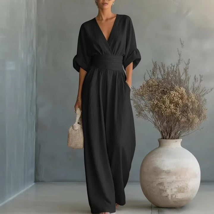 Helena V-Neck Summer Jumpsuit