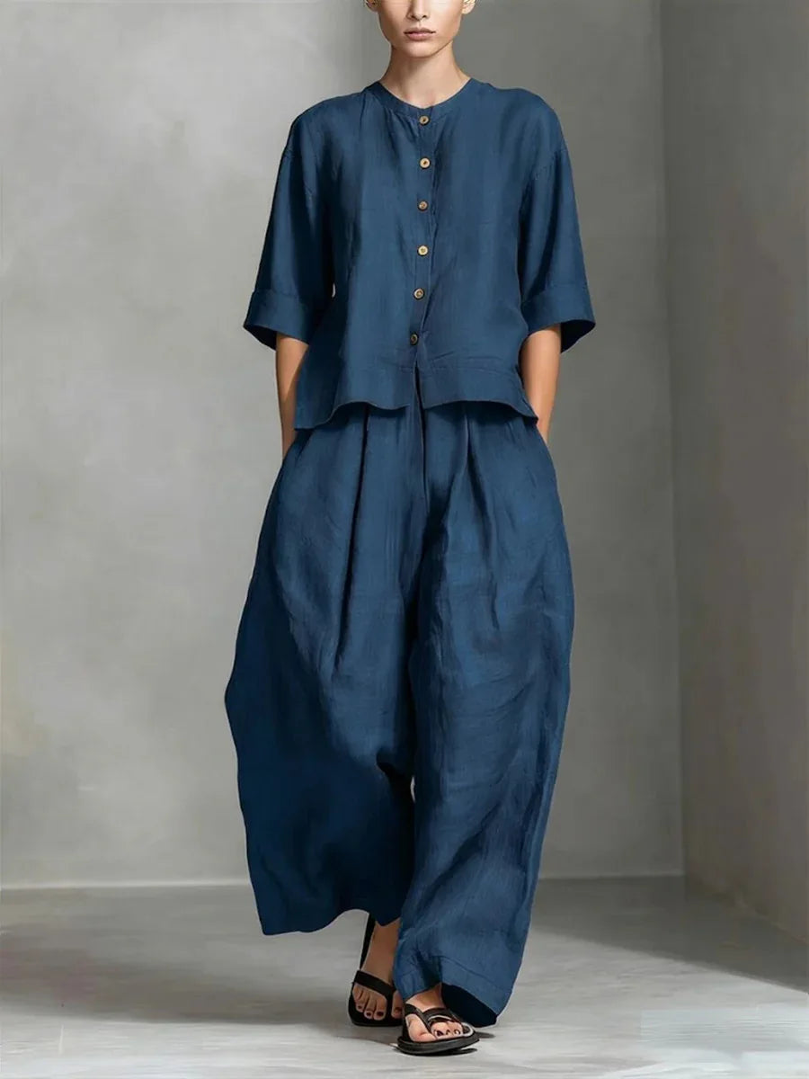 Zerina Linen Coordinated Set