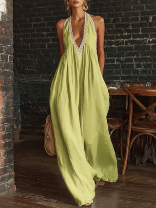 Maxikleid mit Spitzenbesatz von Helena