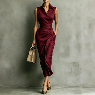 Dorian Midi-Kleid mit tailliertem Design