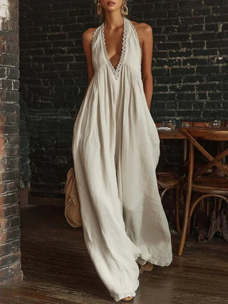 Maxikleid mit Spitzenbesatz von Helena