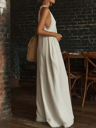 Maxikleid mit Spitzenbesatz von Helena