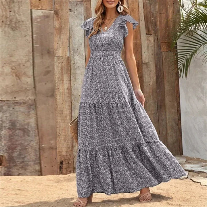 Tiffany Layered Ruffle Maxi Dress