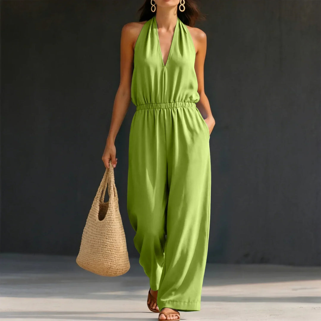 Valessia Breezy Halter Jumpsuit