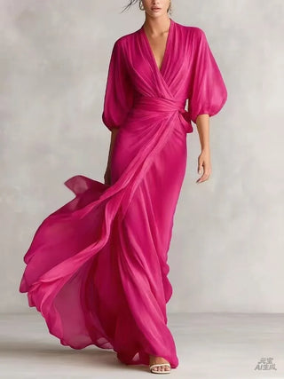 Vanessa V-Neck Chiffon Dress