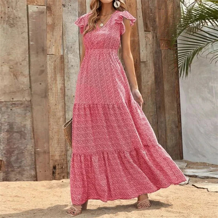 Tiffany Layered Ruffle Maxi Dress