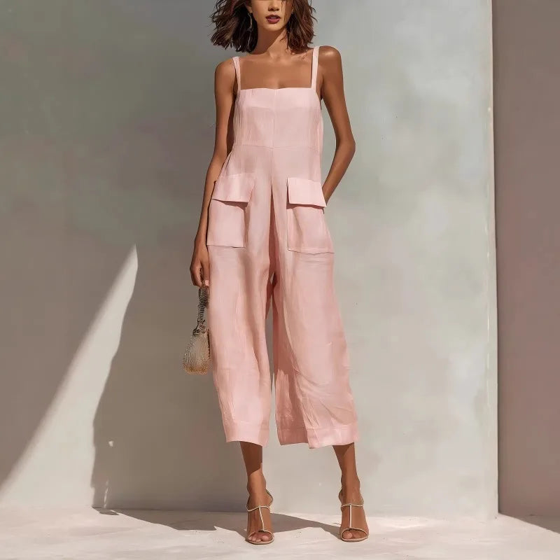 Aria Summer Linen Jumpsuit