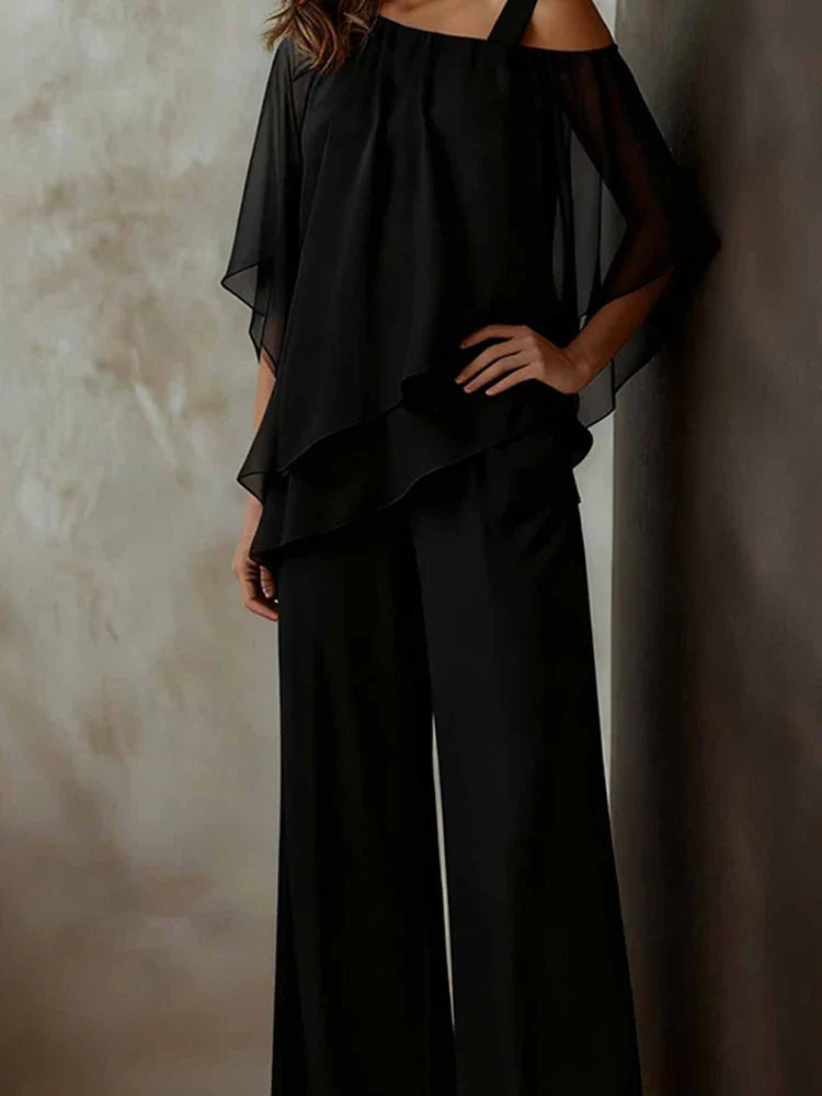 Skylar Breezy Wide-Leg Pants Ensemble