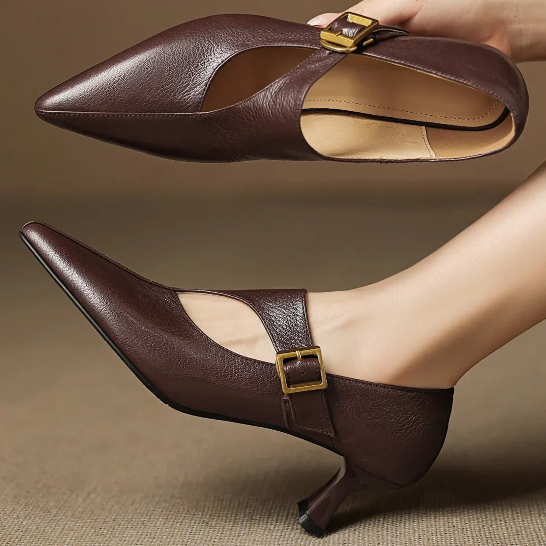 Yasmine Leather Heels