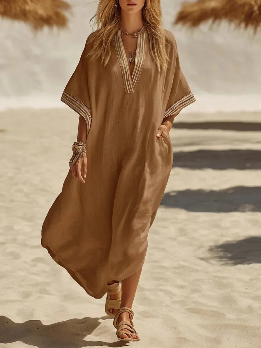 Serena Luftiges Kaftan Maxikleid