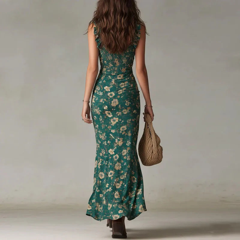 Margo Elegantes Floral Maxikleid mit Schlitz