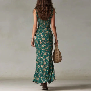 Margo Elegantes Floral Maxikleid mit Schlitz