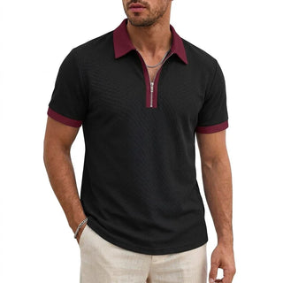 David Atmungsaktives Polo-Shirt mit Reißverschluss