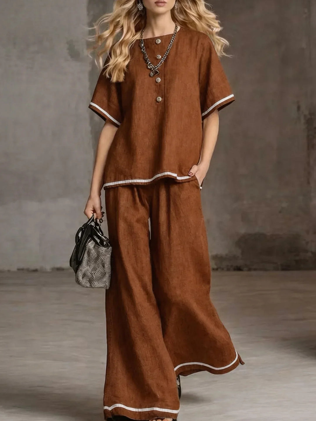Zephyra Relaxed Wide-Leg Lounge Set