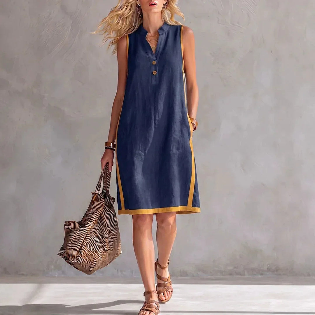 Miranova A-Linie Leinen Mini-Kleid