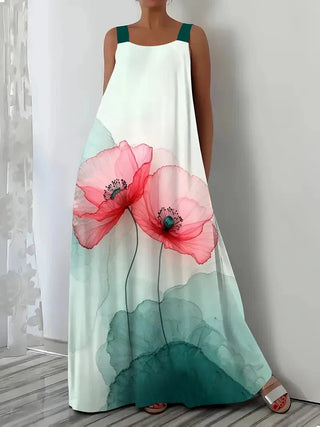 Jessy Ärmelloses Maxi-Kleid mit Blumenmuster