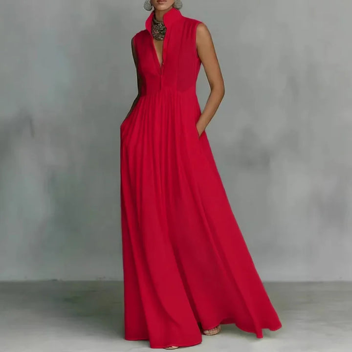 Shakira Ärmelloses Maxikleid mit Rüschen