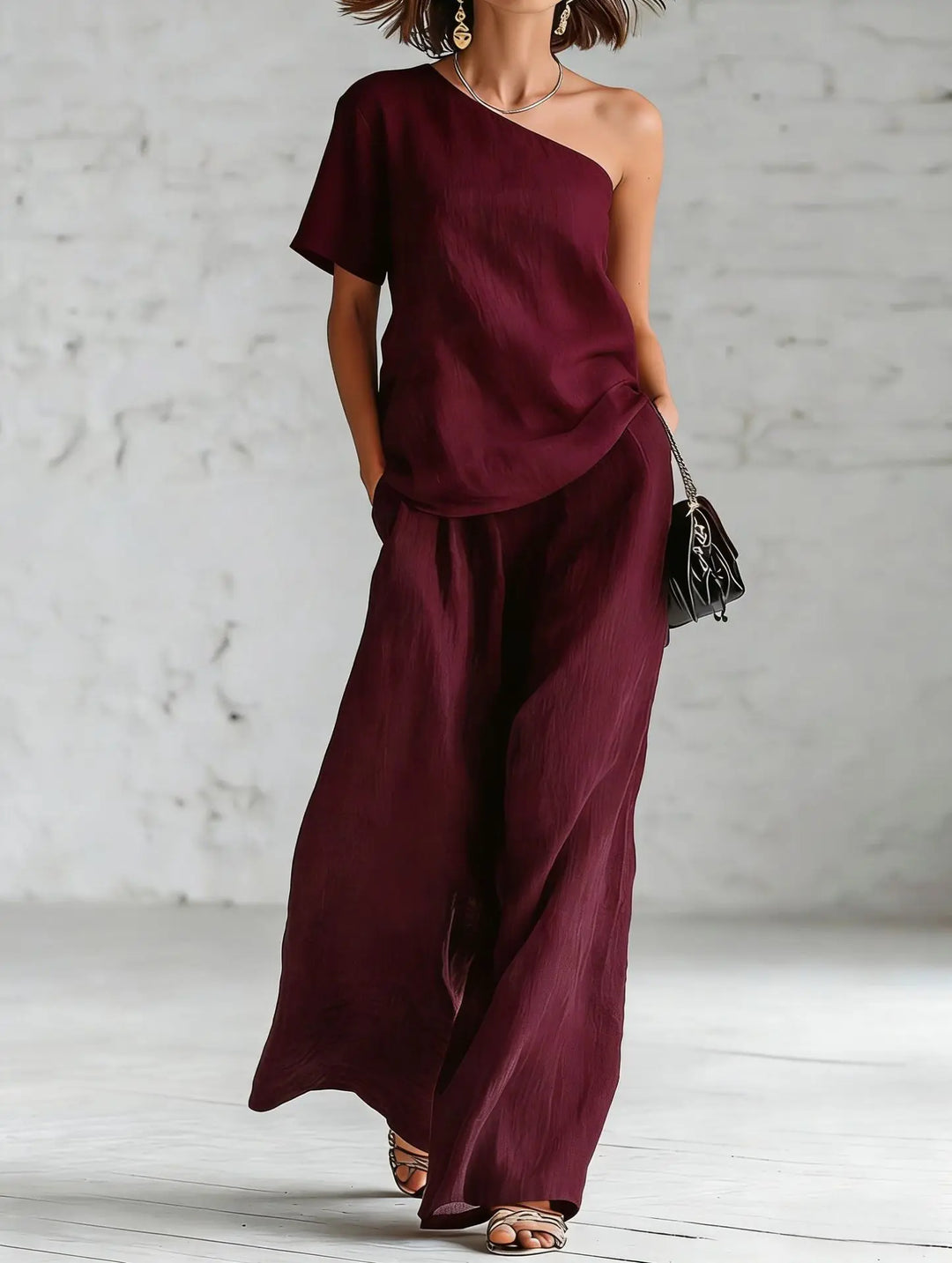 Vanessa One-Shoulder Set