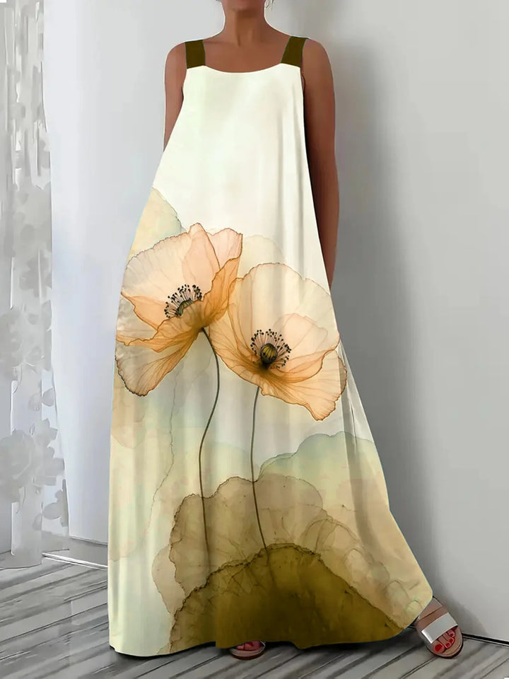 Jessy Ärmelloses Maxi-Kleid mit Blumenmuster