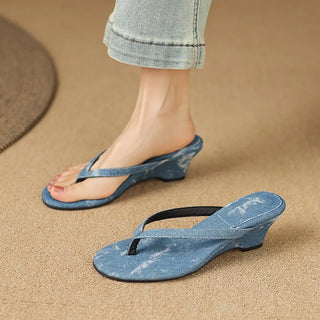 Elana Comfortable Wedge Flip-Flops