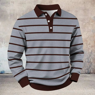 Gavin Atmungsaktives Gestreiftes Poloshirt