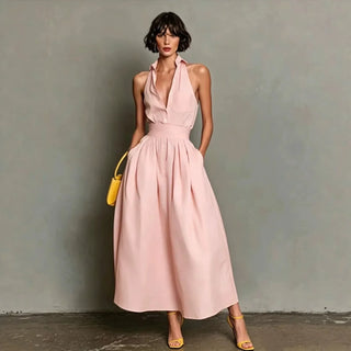 Carolina Kragen Midi Kleid