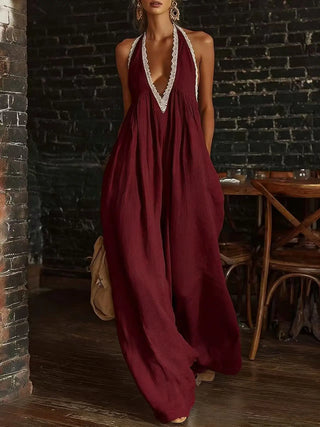 Maxikleid mit Spitzenbesatz von Helena