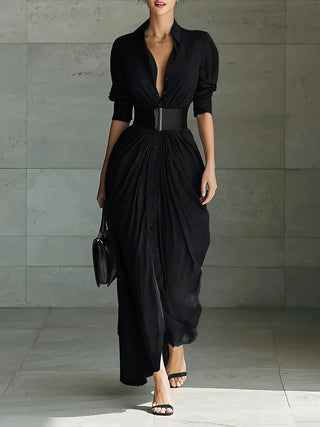 Elodie Fließendes Langarmkleid