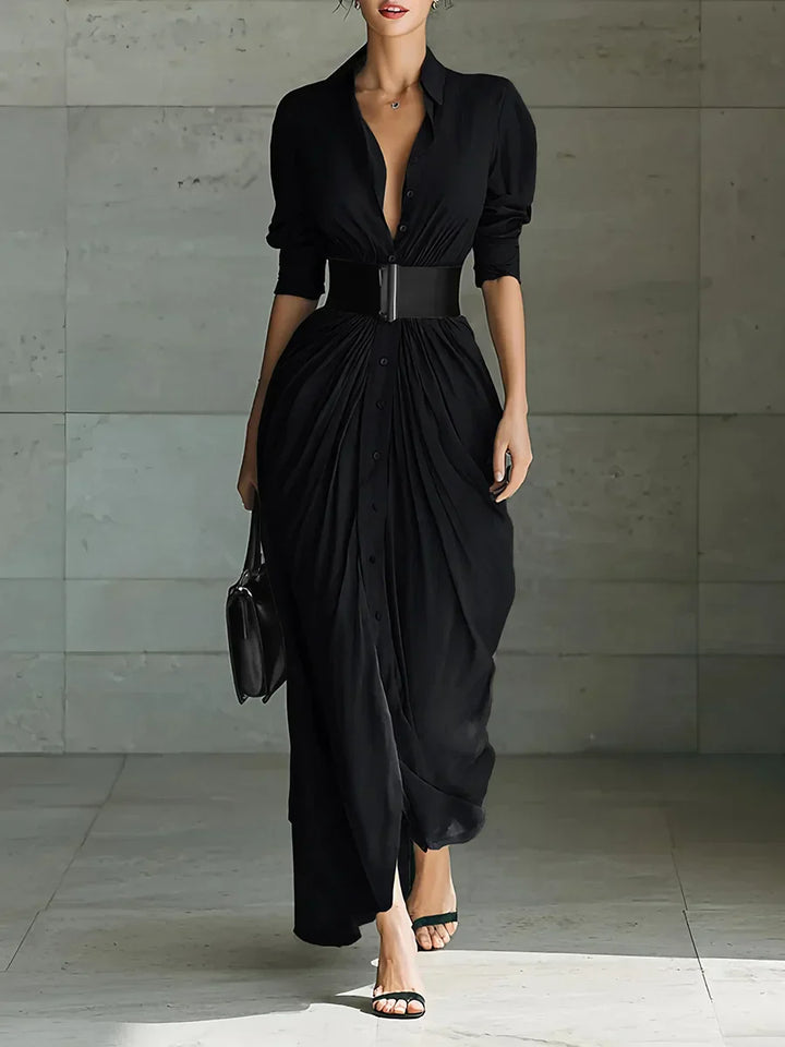Elodie Fließendes Langarmkleid
