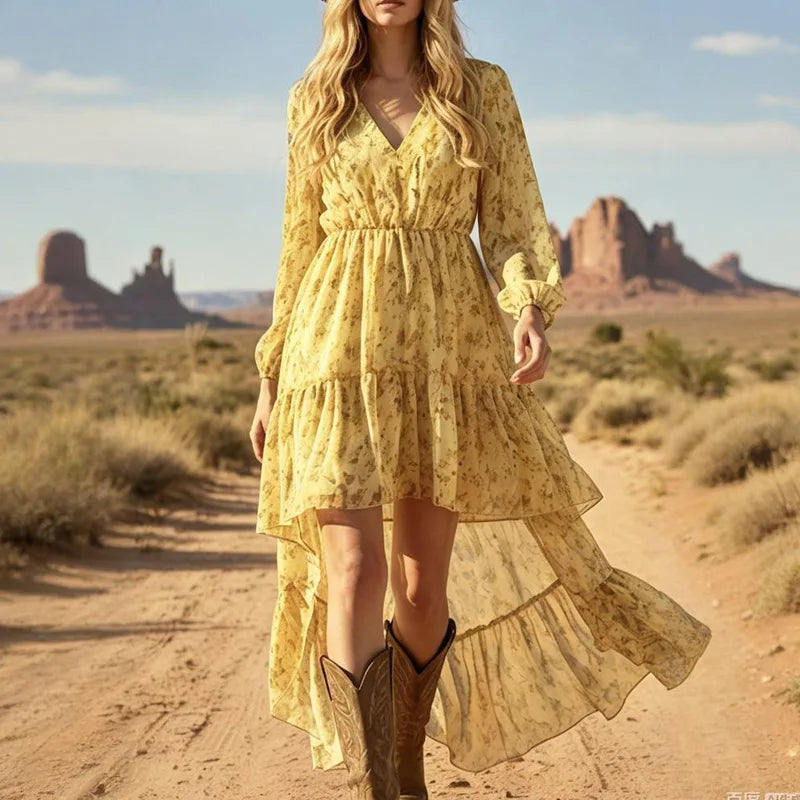 Dakota Floral V-Neck Maxi Dress