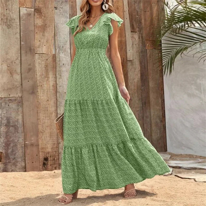 Tiffany Layered Ruffle Maxi Dress