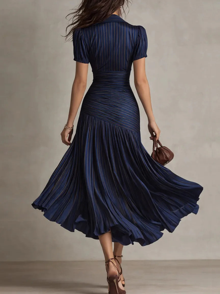 Zaffira Midi Kleid mit Falten