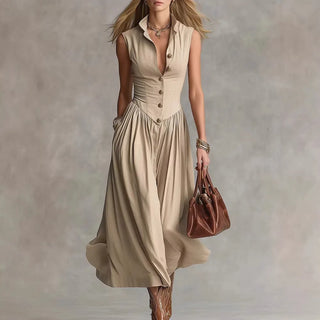 "Martina Elegantes Fließendes Midi-Kleid" could be rewritten as "Martina Stilvolles Fließendes Midi-Kleid".