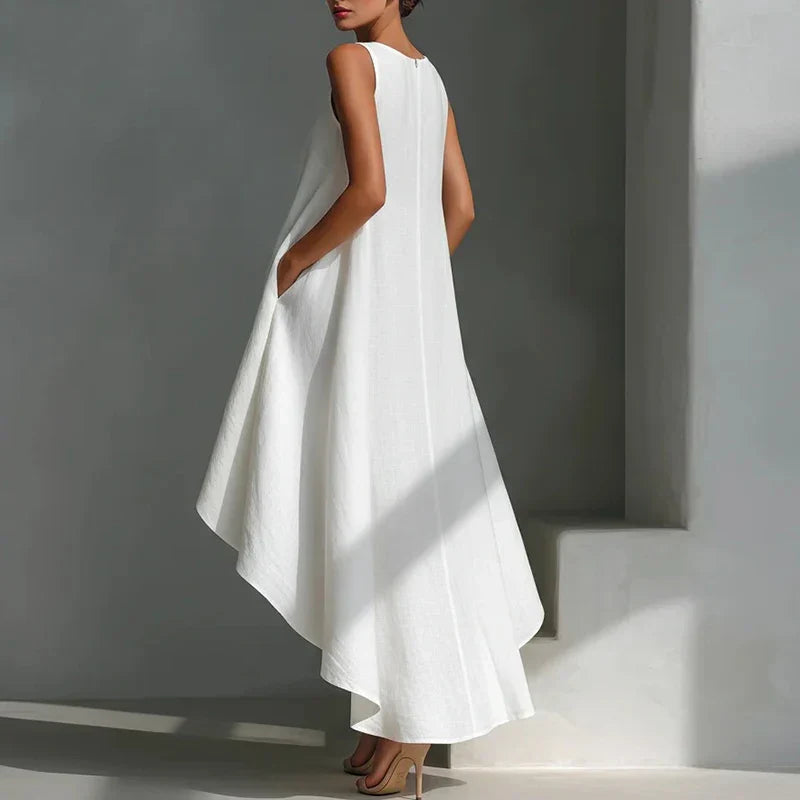 Riley High-Low Maxi Dress with Flowy Design