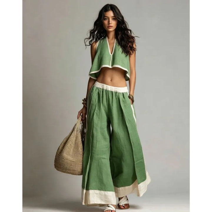 Nerina Weites Bein Zweiteiliges Outfit