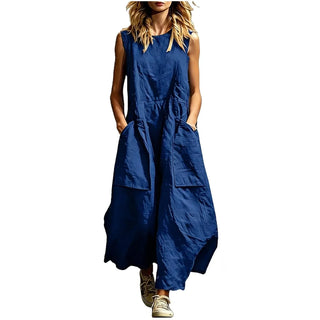 Maren Linen Pocket Maxi Dress