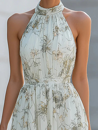 Fiona Elegantes Fließendes Maxikleid mit Trägern