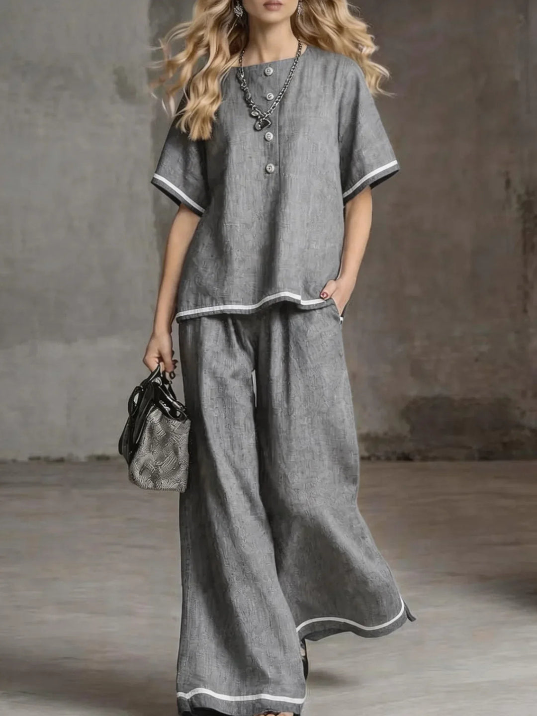 Zephyra Relaxed Wide-Leg Lounge Set