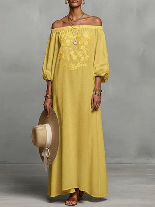 Evadelle Off-Shoulder Maxi Dress