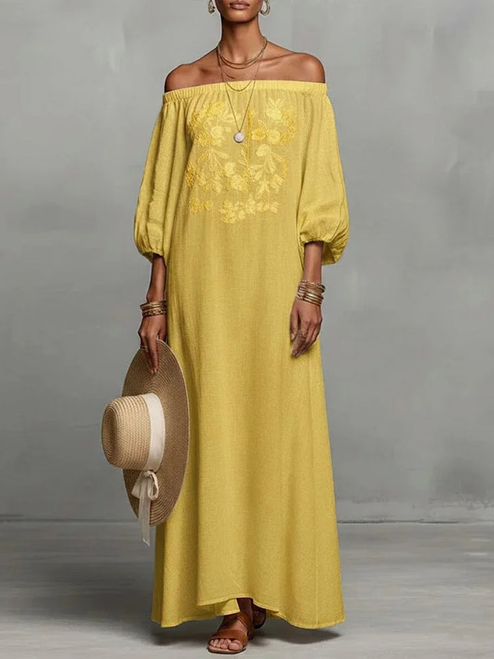 Evadelle Off-Shoulder Maxi Dress